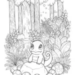 Charmander in the Mountain Landscape