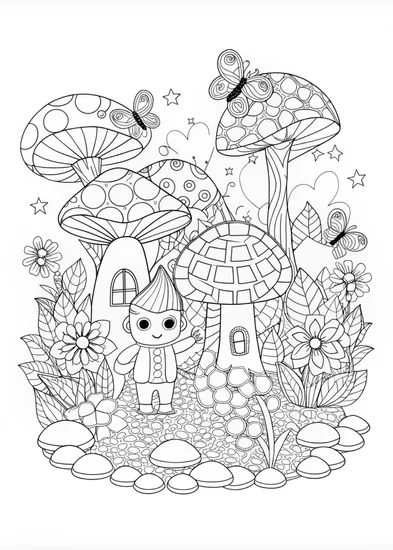 A coloring page of Colorful Adventures with Smiley the Mosaic!