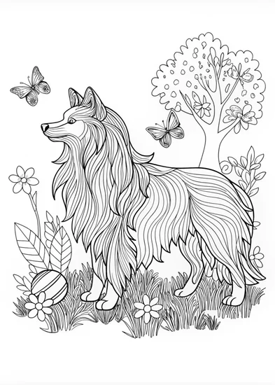 A coloring page of Heroic German Shepherd Coloring Page