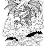 Dragon in a dreamy cloudscape