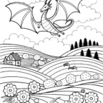 Legendary Mountain Dragon Coloring Page