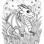 Majestic Dragon Among Floating Lanterns