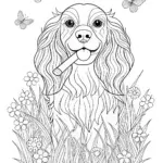 Spaniel Puppy Coloring Page.