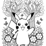Pikachu’s Electric Adventure Coloring Page