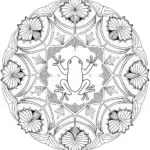Intricate Frog Mandala Coloring Page