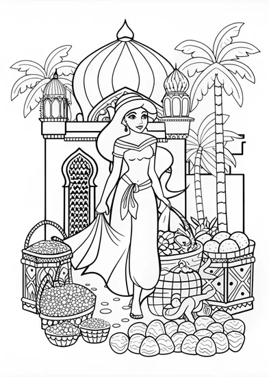 A coloring page of Blooming Lily Coloring Page