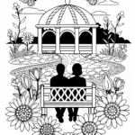 Love in the Garden Coloring Page