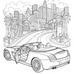 Luxury Sports Car Coloring Page