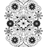 Mandala Floral Art Coloring Page