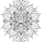 Mandala Lotus Bloom Coloring Page