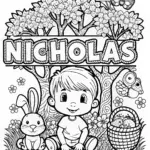 Nicholas’ Animal Friends Coloring Page