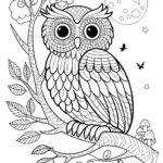 Majestic Owl Coloring Page