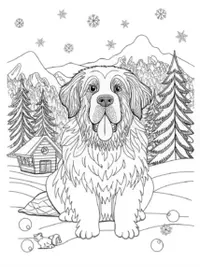Saint Bernard Coloring Page