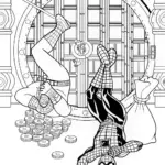 Spiderman fighting Shocker