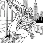 Spider-Man: Subway Swing Adventure Coloring Page