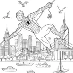 Spiderman over the Hudson River