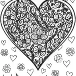 Heartfelt Blooms: A Nature-Inspired Coloring Adventure