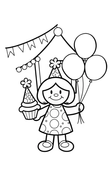 A coloring page of Gabby’s Magical Pet Parade Celebration Coloring Page