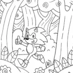 Sonic’s Forest Run: A Speedy Coloring Adventure!