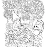 Gnome’s Enchanting Tea Party with Squirrel Companion