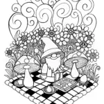 Gnome’s Delightful Picnic in the Flower Garden