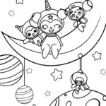Kuromi on a moonlit mission