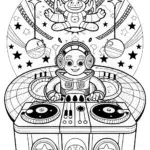 Buzz Lightyear’s Galactic Music Festival Coloring Page