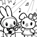 My Melody Magical Music Festival Coloring Page