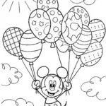 Mickey Mouse’s Enchanted Balloon Festival Coloring Page