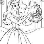 Belle’s Enchanted Music Box Coloring Page