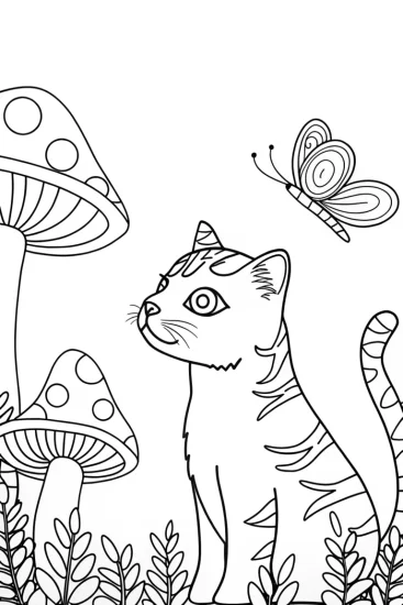 A coloring page of The Panther’s Mystical Hideaway Coloring Page