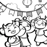 Demon Slayers’ Festival Coloring Page