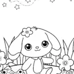 Cinnamoroll’s Starry Garden Adventure Coloring Page