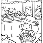 Strawberry Shortcake’s Berry Market Adventure Coloring Page