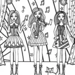 Bratz Dolls Enchanted Music Festival Coloring Page