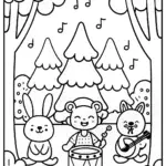 Baby’s Musical Adventure Coloring Page