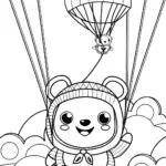 Pompompurin’s Cookie Balloon Adventure Coloring Page
