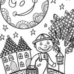 Luigi’s Moonlight Adventure Coloring Page