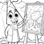 Lightning Bolt Nature Art Coloring Page