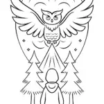 Demon Slayer and Wise Owl Spirit Coloring Page