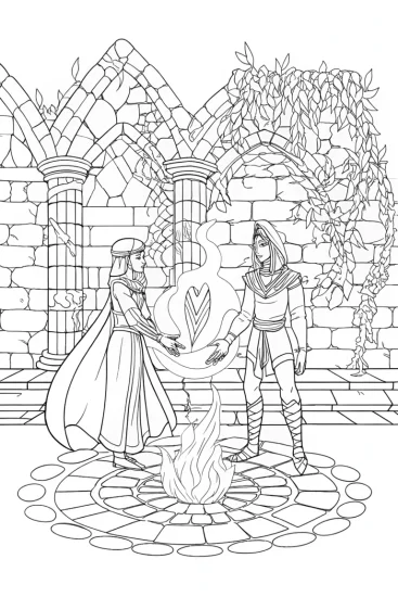 A coloring page of Zekrom and Reshiram Guardians Coloring Page