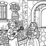 Mirabel and Isabela Musical Coloring Page