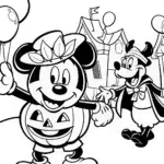 Mickey Mouse Halloween Costume Coloring Page