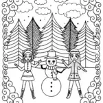 Bratz Dolls Winter Wonderland Coloring Page
