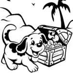 Puppy digging for buried treasure