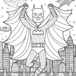 Batman and the Magical Dance of Shadows Coloring Page