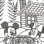Mickey Mouse’s Christmas Quilt Coloring Page