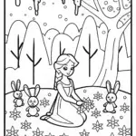 Elsa in her magical ice garden