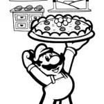 Bowser the Proud Pie Master Coloring Page