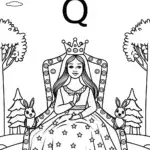 Queen Q’s Enchanted Coloring Page